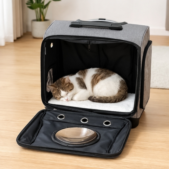 펫모아 우주선 반려동물 캐리어(그레이)