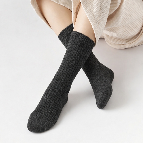 모노삭스 골지 양말(챠콜)