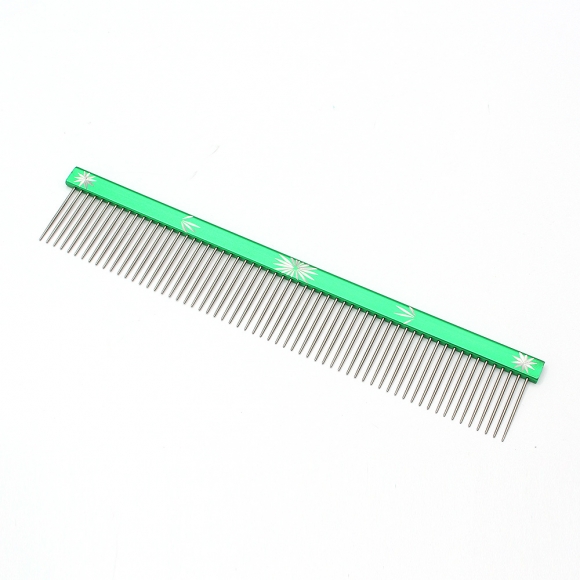 포포리 반려동물 스텐 일자빗(그린)