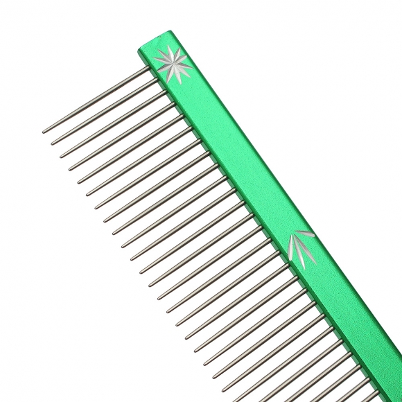 포포리 반려동물 스텐 일자빗(그린)