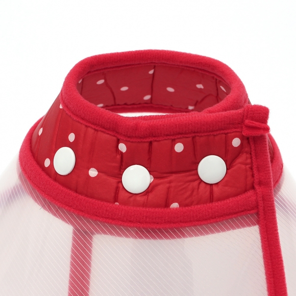 아르랑 반려동물 투명 넥카라(M) (레드)