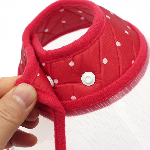 아르랑 반려동물 투명 넥카라(M) (레드)