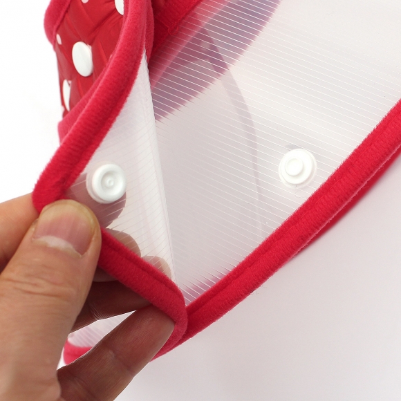 아르랑 반려동물 투명 넥카라(M) (레드)