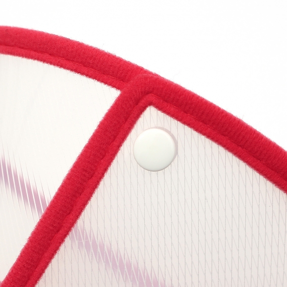 아르랑 반려동물 투명 넥카라(M) (레드)