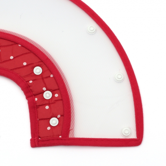 아르랑 반려동물 투명 넥카라(M) (레드)