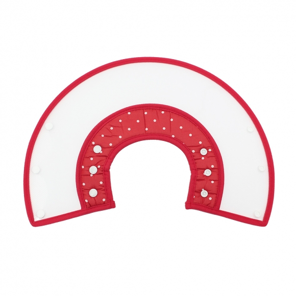 아르랑 반려동물 투명 넥카라(M) (레드)