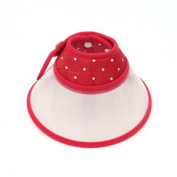 아르랑 반려동물 투명 넥카라(M) (레드)