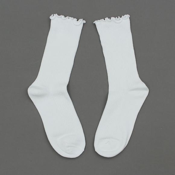 러블리 골지 프릴 양말(화이트)