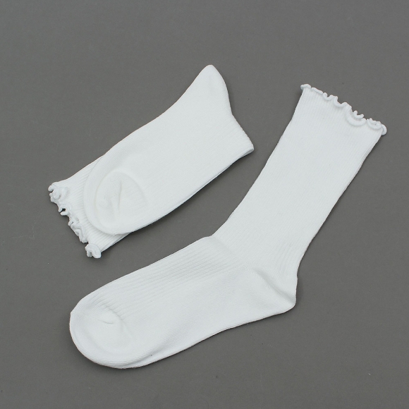 러블리 골지 프릴 양말(화이트)