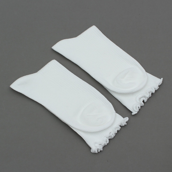 러블리 골지 프릴 양말(화이트)