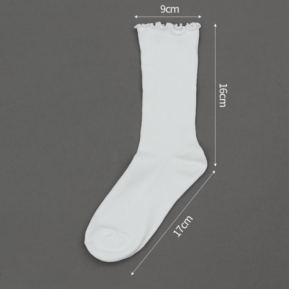 러블리 골지 프릴 양말(화이트)