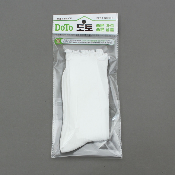 러블리 골지 프릴 양말(화이트)