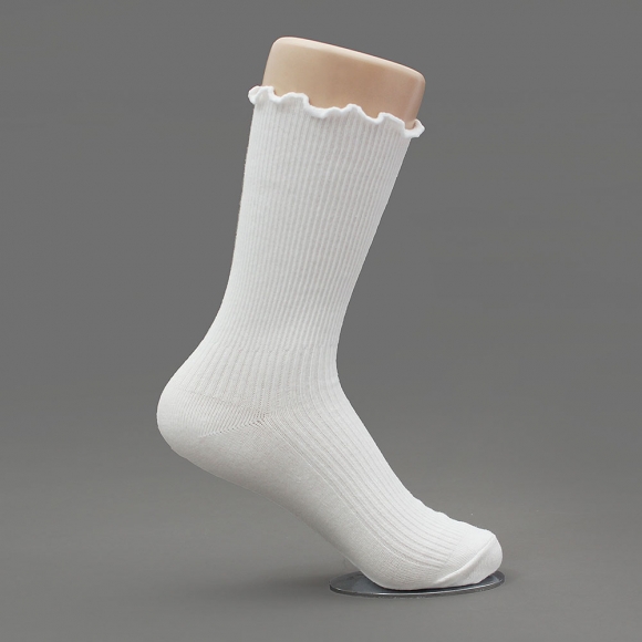 러블리 골지 프릴 양말(화이트)