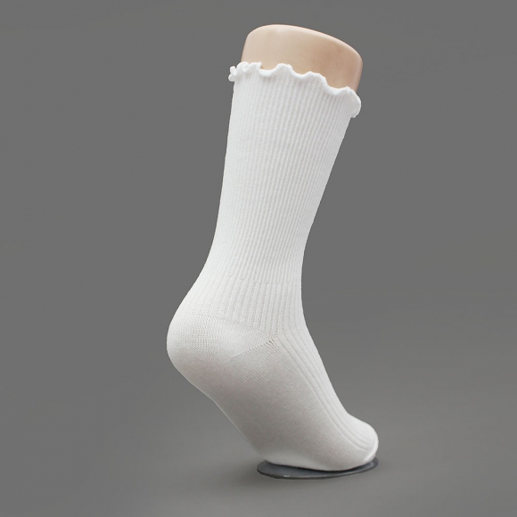 러블리 골지 프릴 양말(화이트)