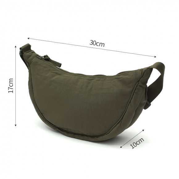 데일리 반달 크로스백(카키)