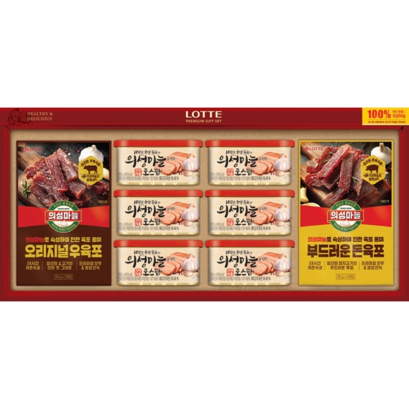 [롯데푸드] 의성마늘 로스팜 육포세트