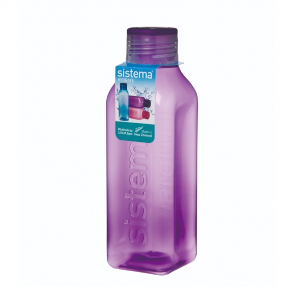 [뉴질랜드 시스테마] 스퀘어 물병 1L (퍼플)