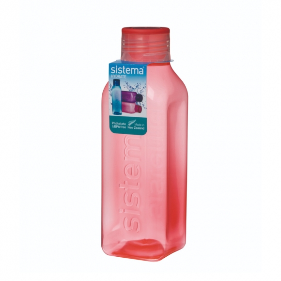 [뉴질랜드 시스테마] 스퀘어 물병 1L (레드)