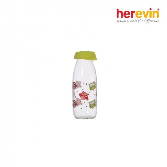 [튀르키예 헤르빈] 부엉이 유리물병 250ml (그린)