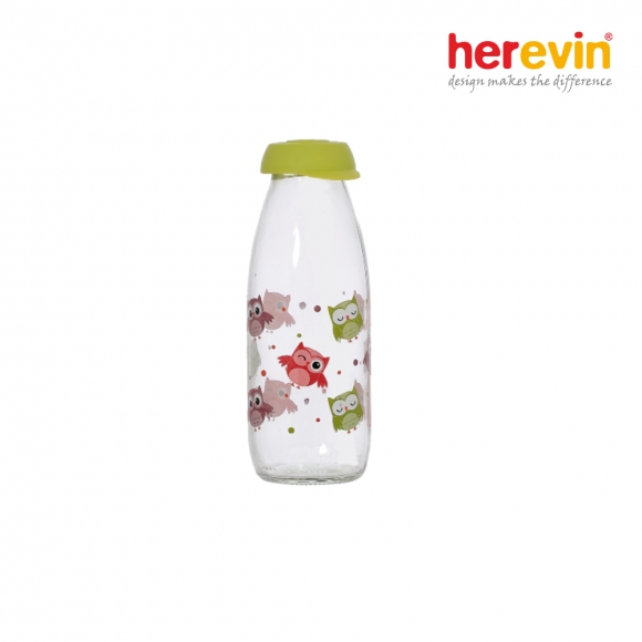 [튀르키예 헤르빈] 부엉이 유리물병 500ml (그린)