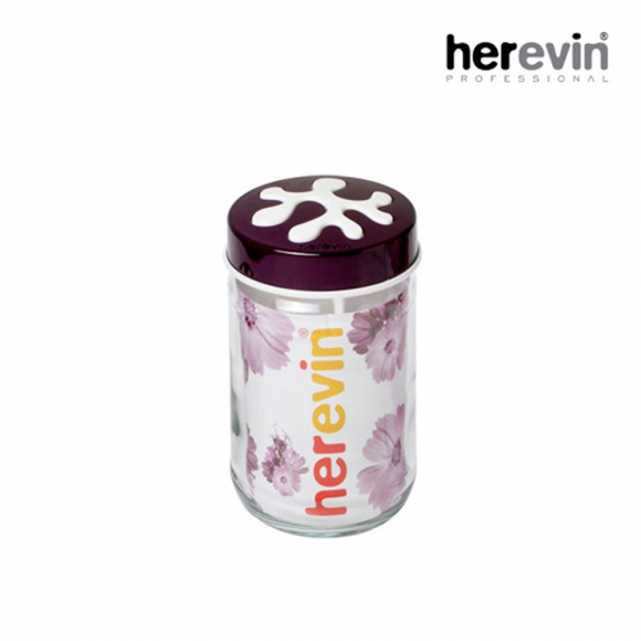 [튀르키예 헤르빈] 퍼즐 원형 유리 밀폐용기 700ml (퍼플)