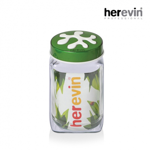 [튀르키예 헤르빈] 퍼즐 정사각 유리 밀폐용기 3L (그린)