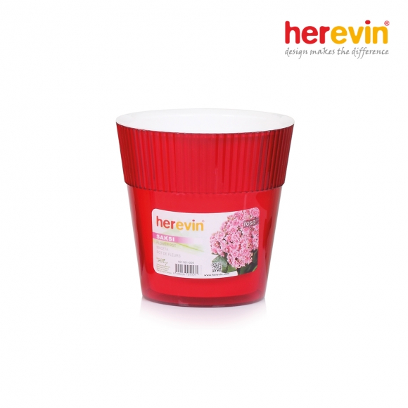 [튀르키예 헤르빈] HV 로즈 원형 화분 1.55L (레드)