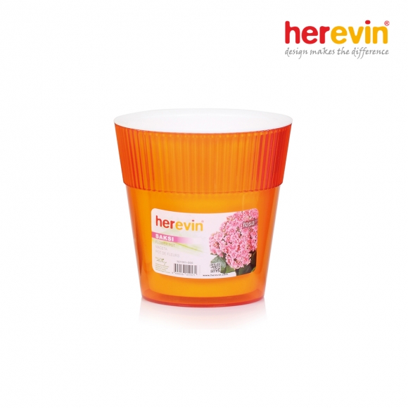 [튀르키예 헤르빈] HV 로즈 원형 화분 1.55L (오렌지)