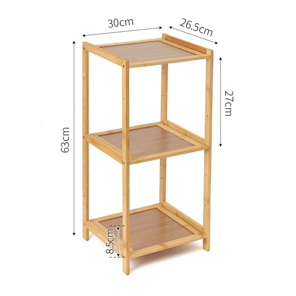 플랜홈 대나무 3단 선반