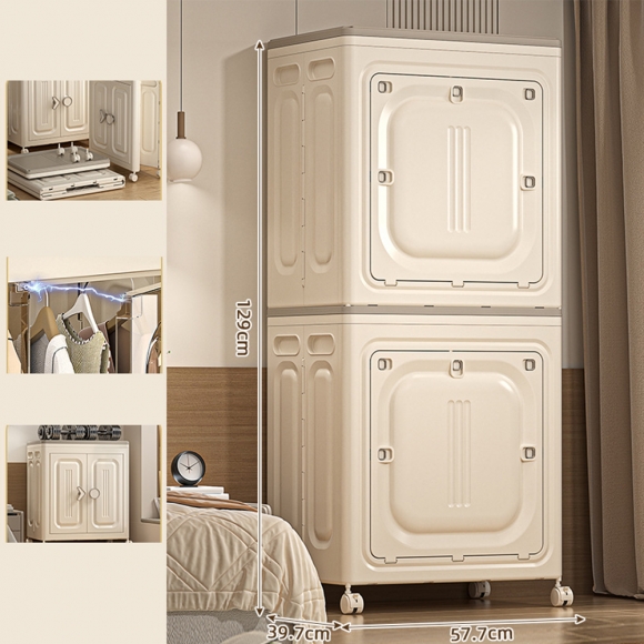 폴딩 리빙박스 이불옷정리 장난감 수납함 2p세트I-4(색상)