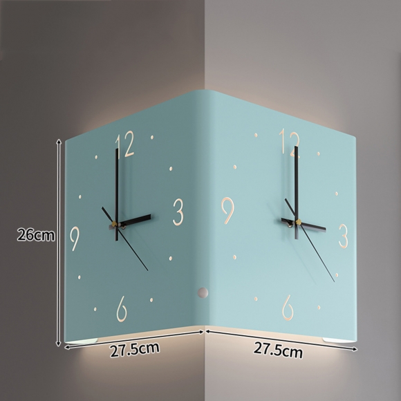 인테리어 양면 센서등 무소음 벽시계 02(색상)
