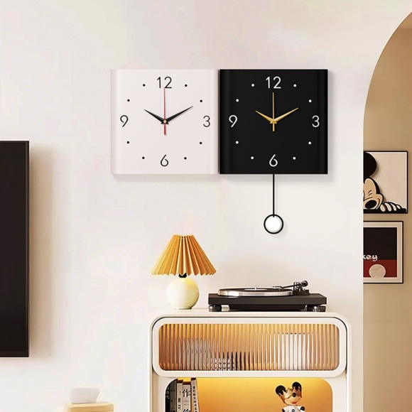 인테리어 양면 센서등 무소음 벽시계 04