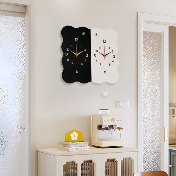 인테리어 양면 소리 감지 등 벽시계 05