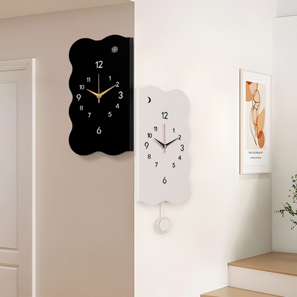 인테리어 양면 소리 감지 등 벽시계 05