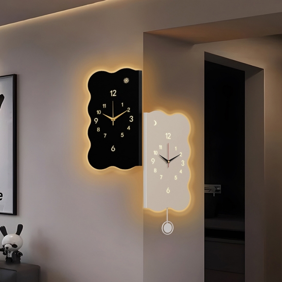 인테리어 양면 소리 감지 등 벽시계 05