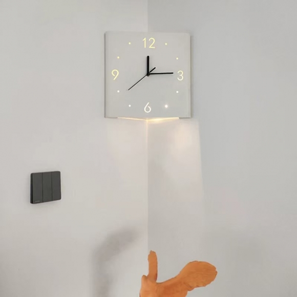인테리어 센서등 코너 무소음 벽시계(색상)