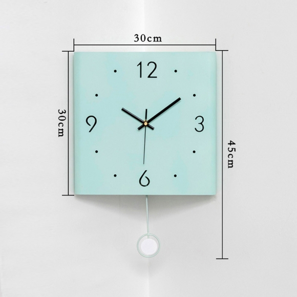 인테리어 센서등 코너 무소음 벽시계(색상)