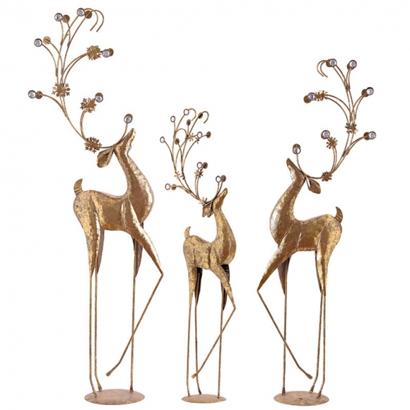 빈티지 사슴 플로어 장식품 3p세트A-4