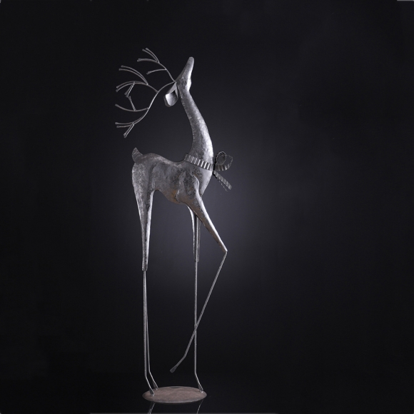 빈티지 실버 사슴 플로어 장식품C-3(68cm)
