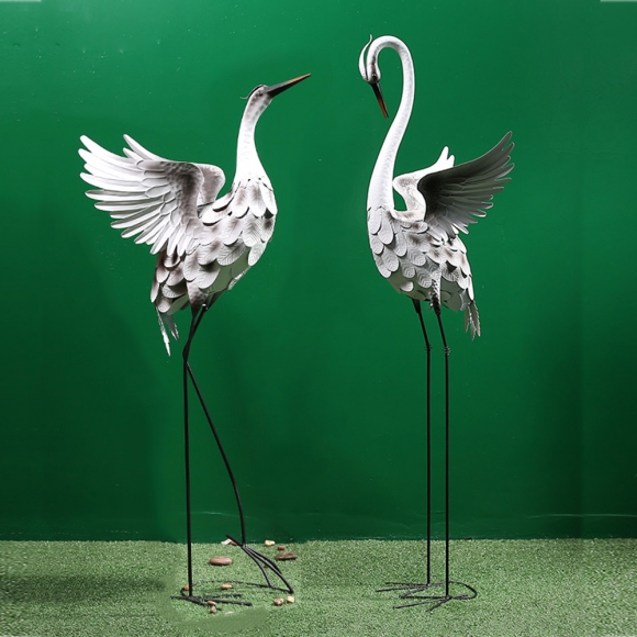 정원 학 플로어 장식품 2p세트 D-4