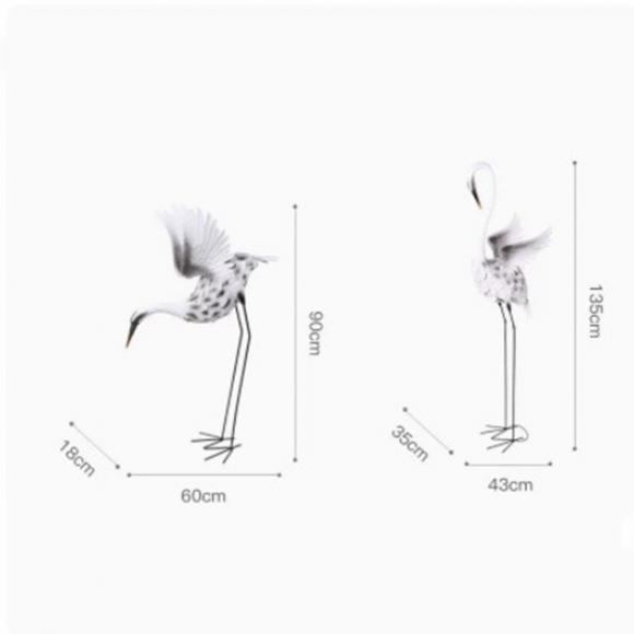 정원 학 플로어 장식품 2p세트 D-5