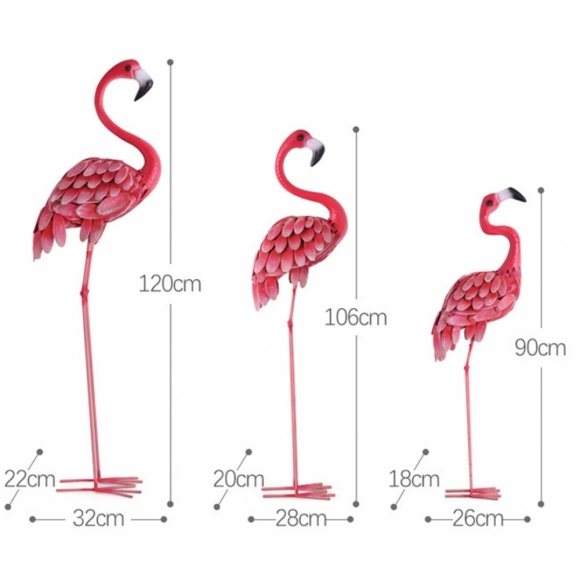 정원 플라밍고 플로어 장식품 3p세트 E-3