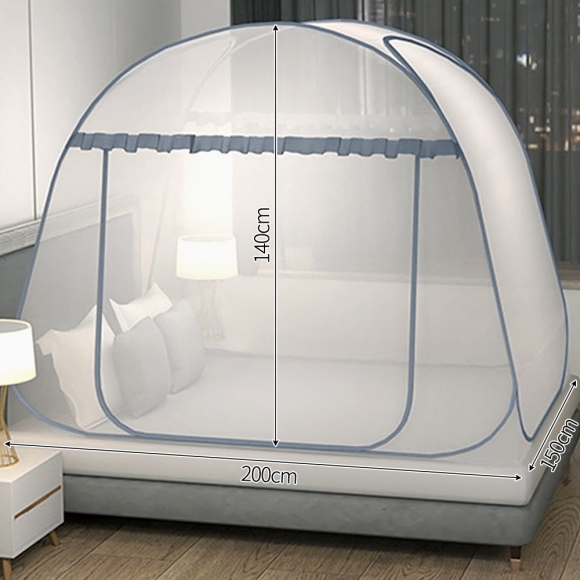 [리빙피스] 미세촘촘 원터치 모기장(150x200cm) (그레이)