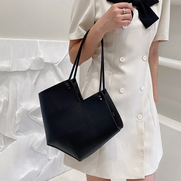 DIY 손바느질 가죽가방 키트(펀칭백) (블랙)