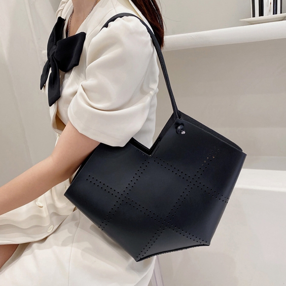 DIY 손바느질 가죽가방 키트(펀칭백) (블랙)