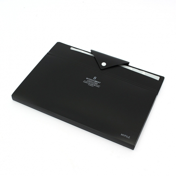 오피스 포켓 도큐먼트 파일(8칸) (블랙)