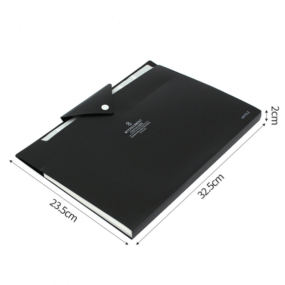 오피스 포켓 도큐먼트 파일(8칸) (블랙)