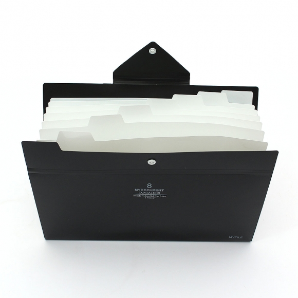 오피스 포켓 도큐먼트 파일(8칸) (블랙)