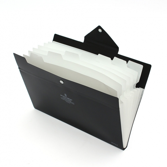 오피스 포켓 도큐먼트 파일(8칸) (블랙)