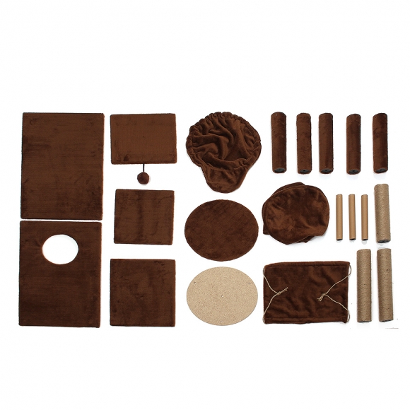 펫캐슬 고양이 캣타워(135cm) (브라운)